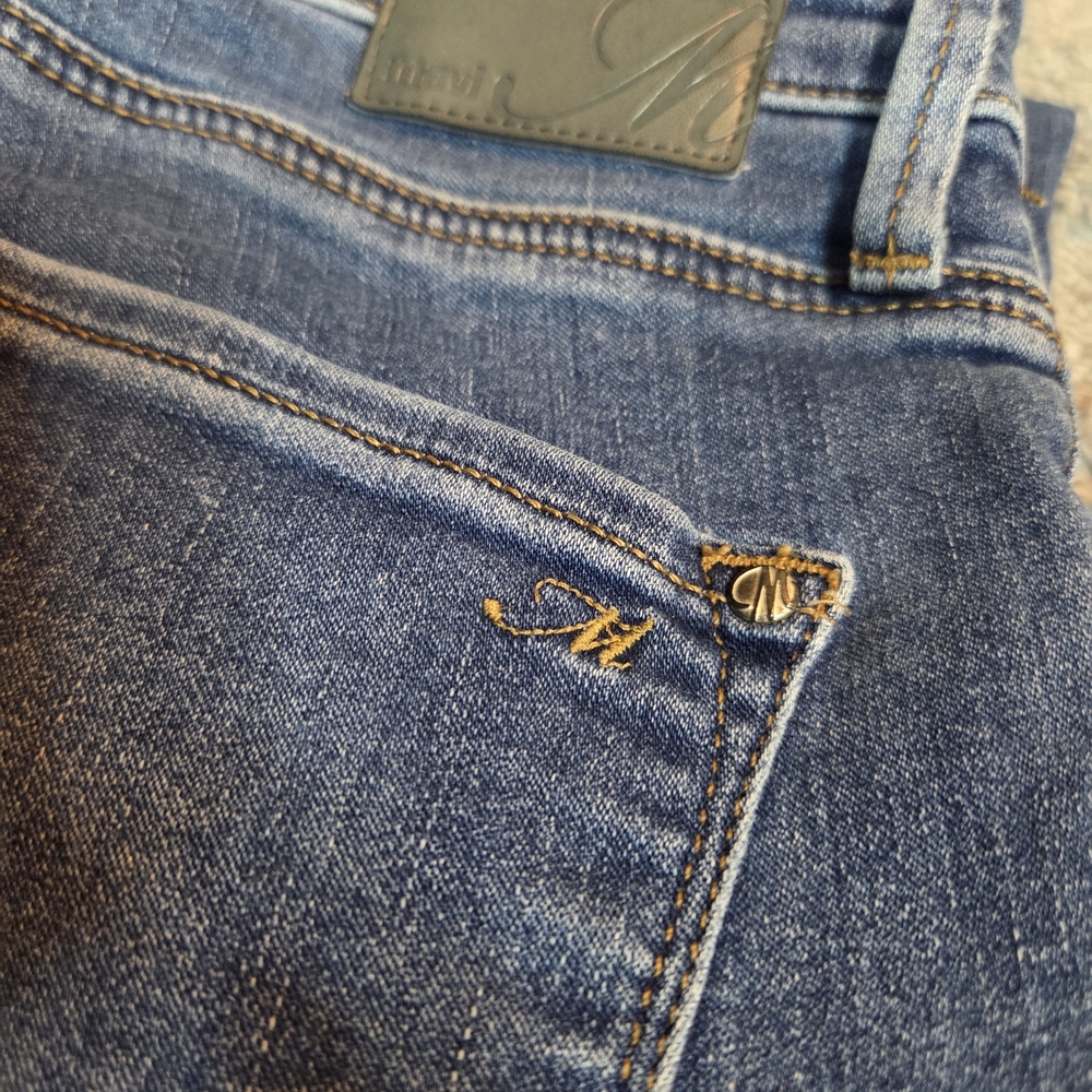 Mavi Jeans Womens 28 Marcia Capri High Rise Cuffed Stretch Blue Denim Cropped - Picture 12 of 13